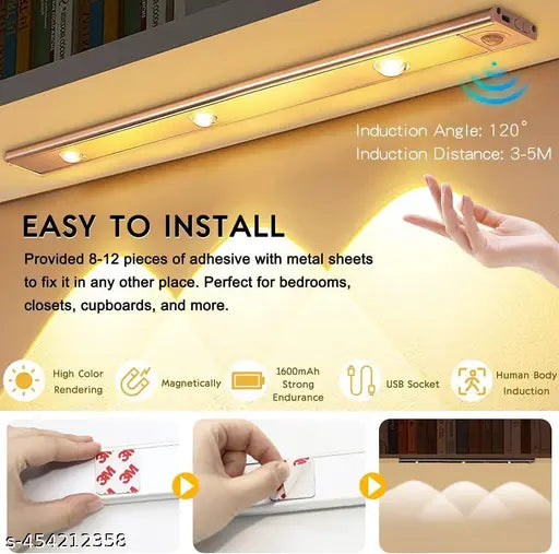 LED PIR Motion Sensor Cabinet  With USB Rechargeble